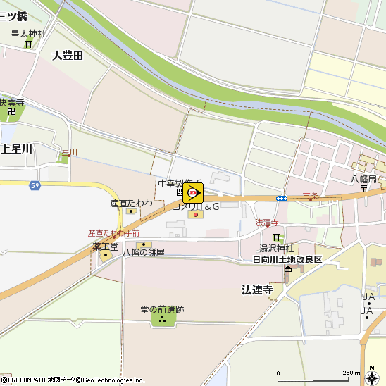 （有）ヤワタオートサービス付近の地図